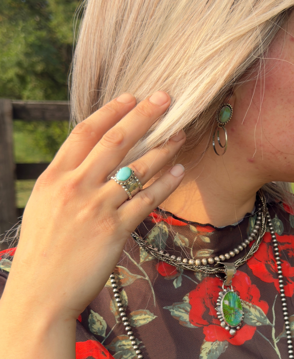 Sonoran Turquoise Cigar Ring (SIZE 9)