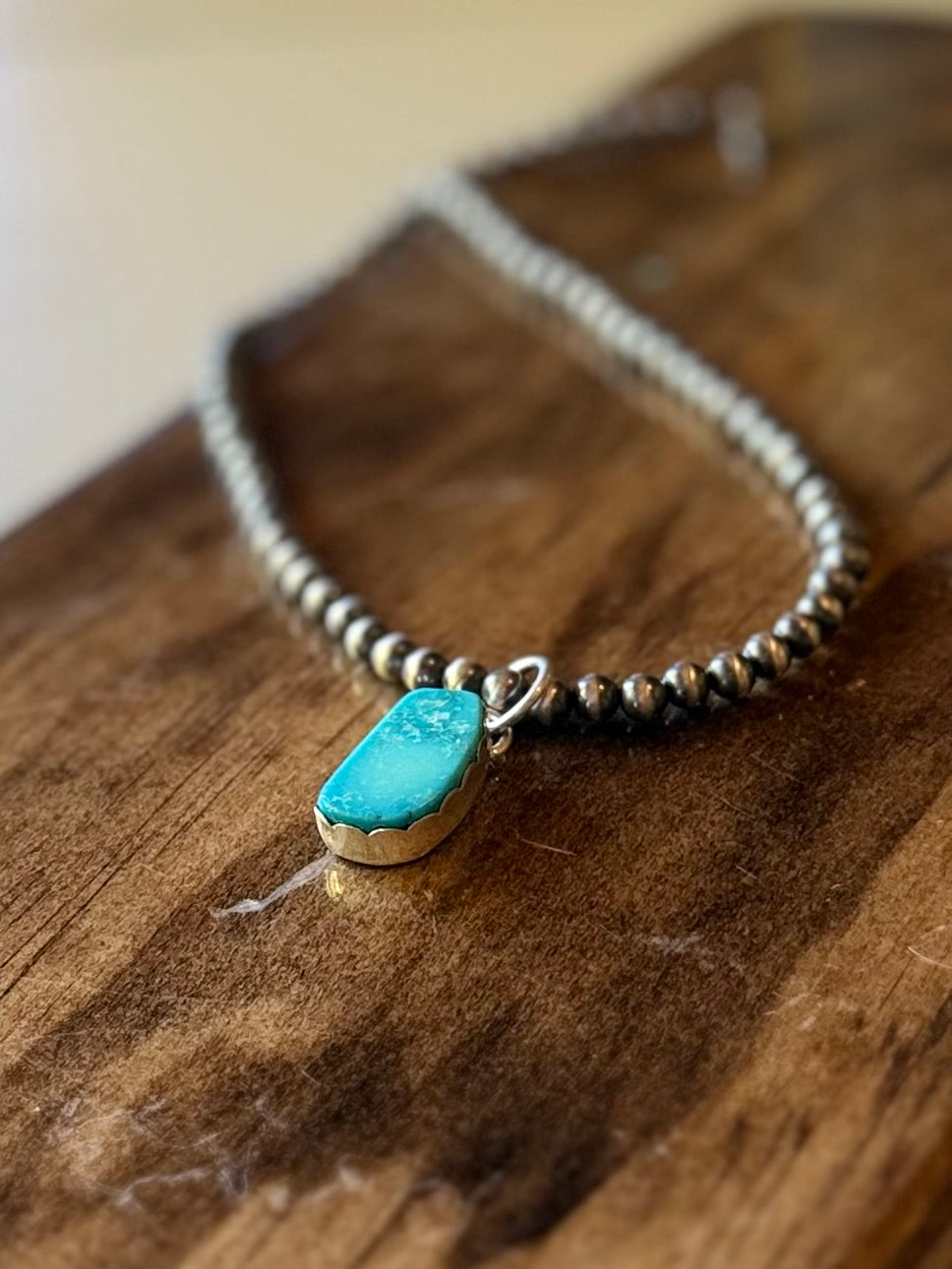 Rare Lander Blue turquoise pendant