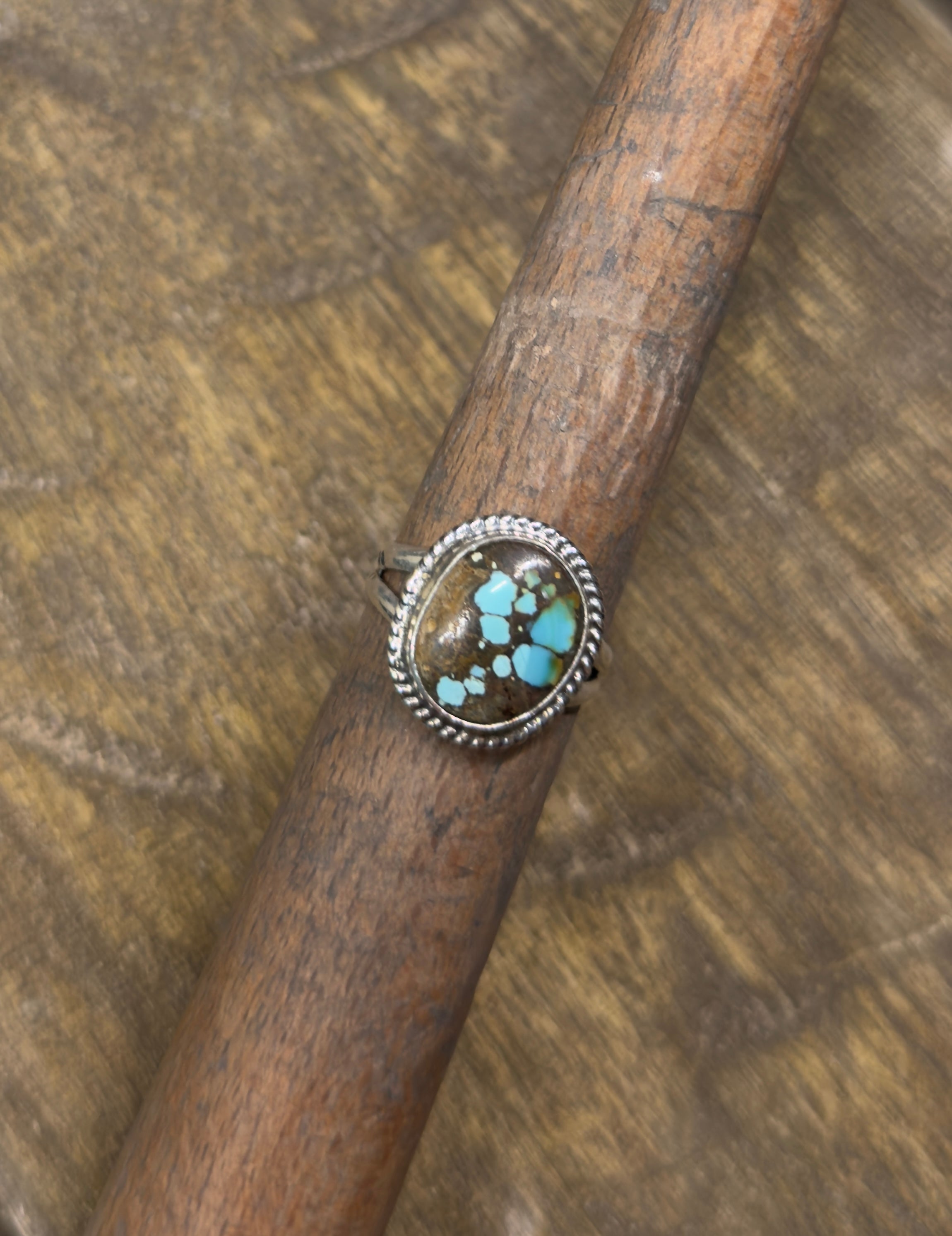 Sierra Nevada Turquoise Cigar Ring (SIZE 8)
