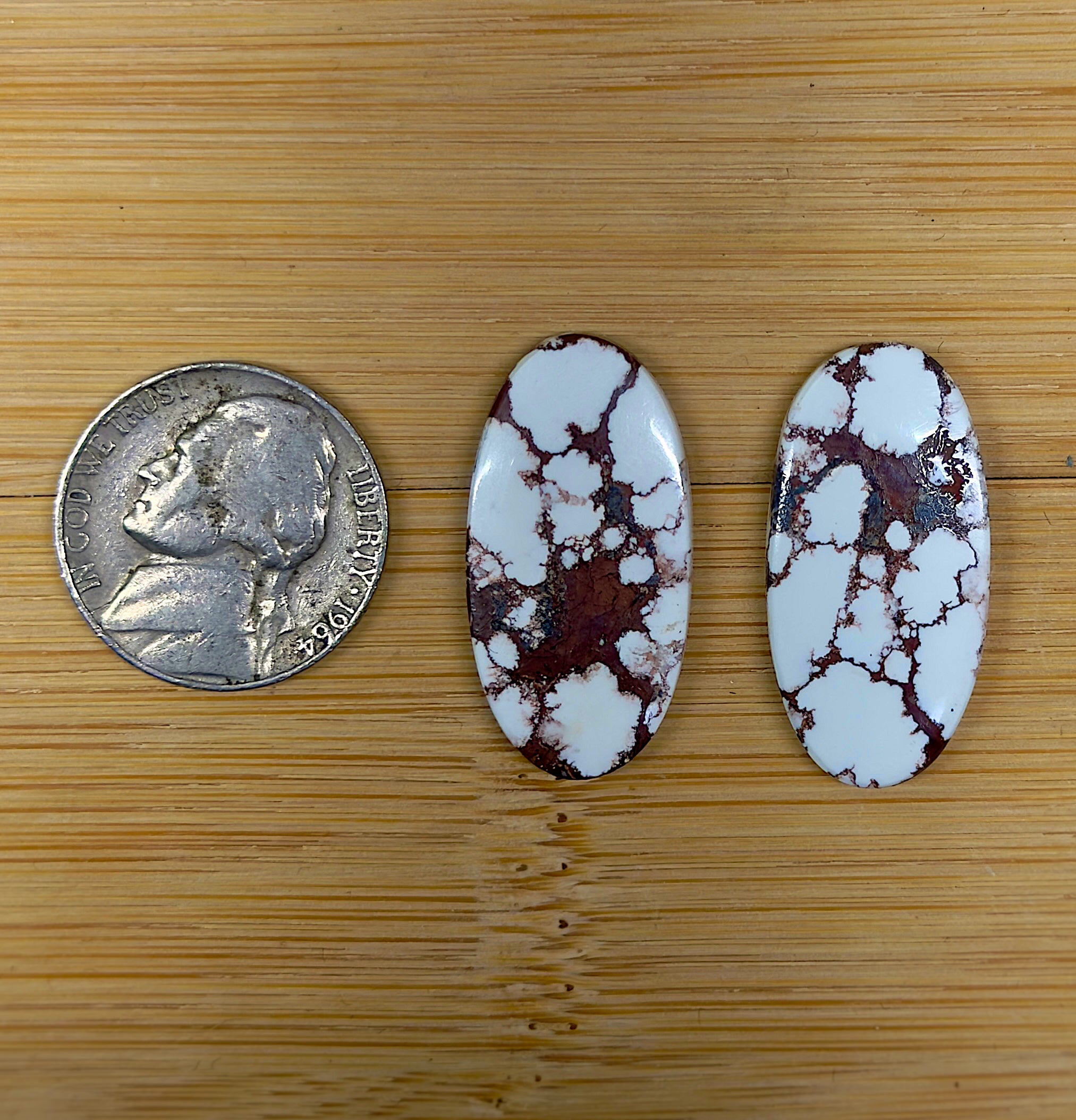 Wild Horse Magnesite Cabochons (Pair)