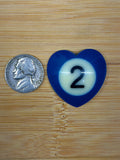 Blue Billiard Ball Heart Cabochon