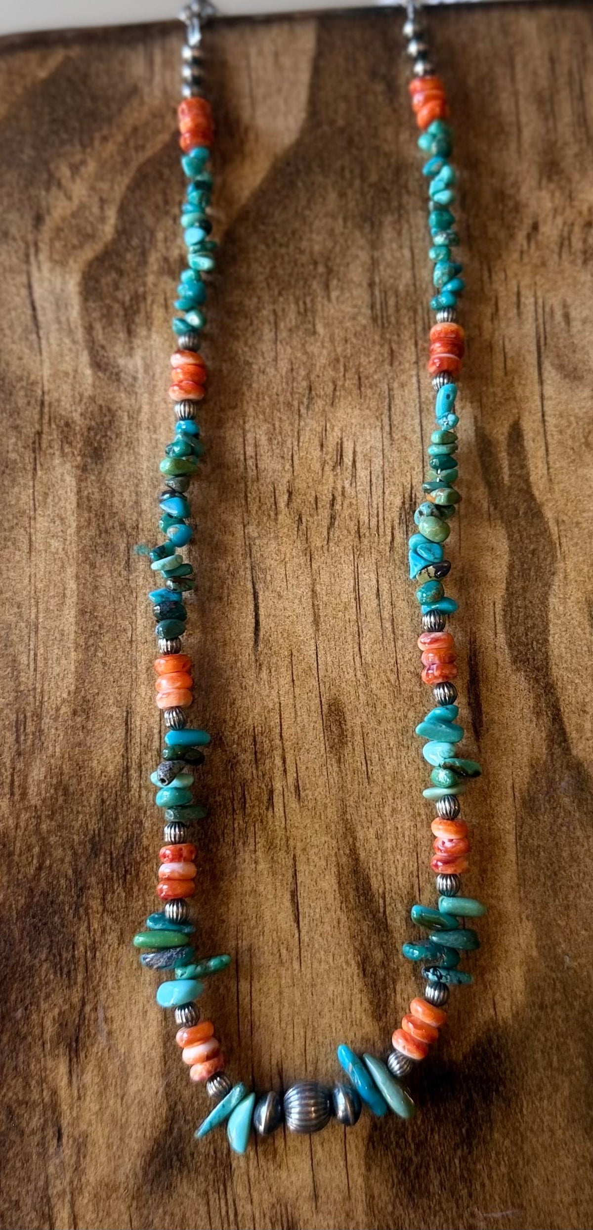 Kings Manasa turquoise & Spiny Oyster necklace