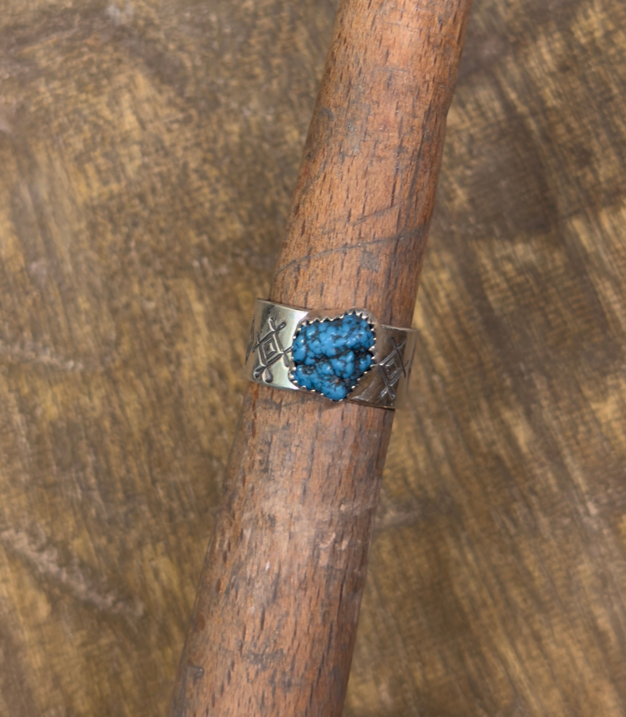 Sleeping Beauty Nugget Cigar Ring (SIZE 6)