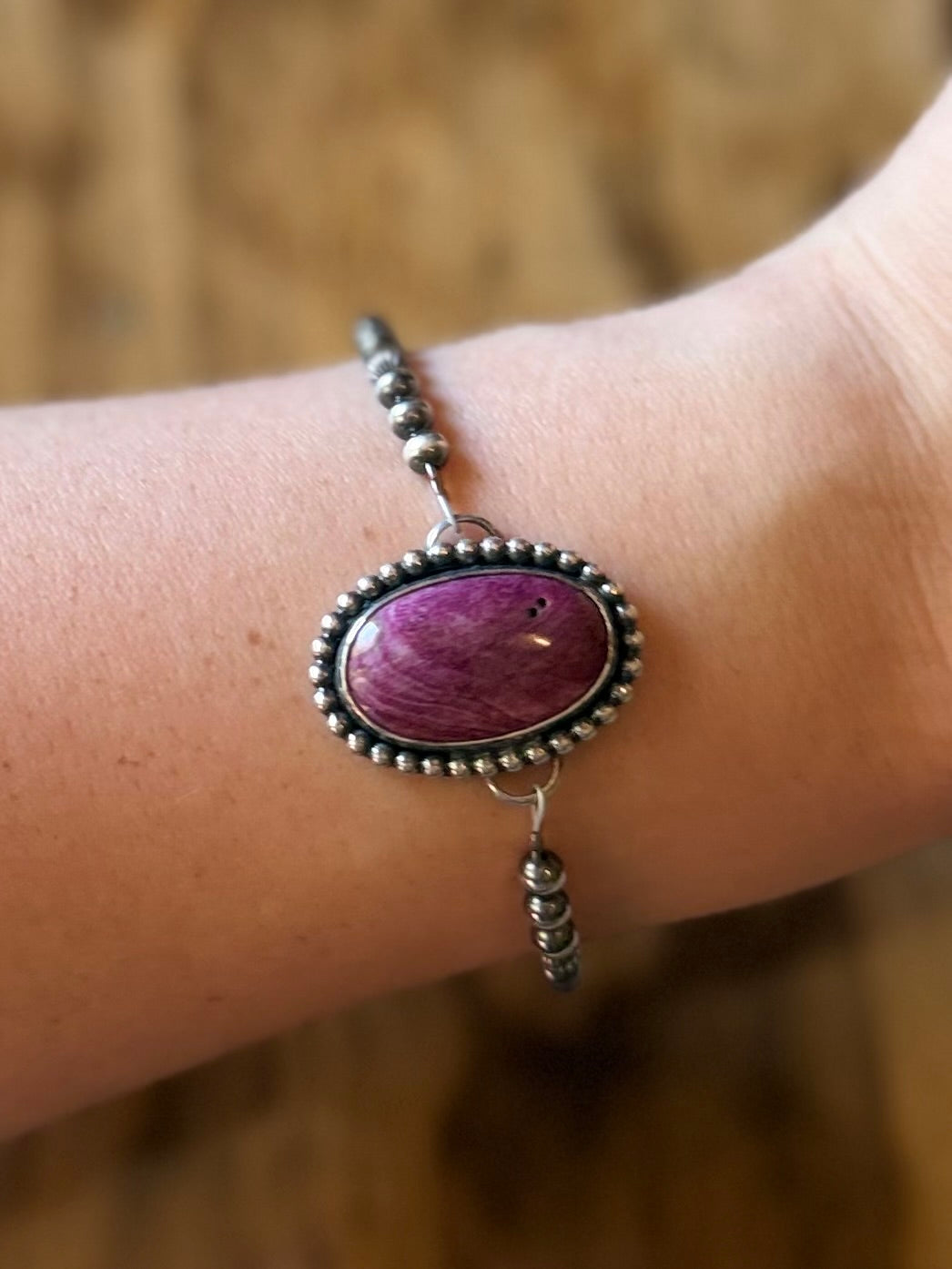 Spiny and pearl bracelet