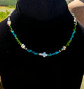 White Buffalo, Sonoran & Kingman Cross Necklace