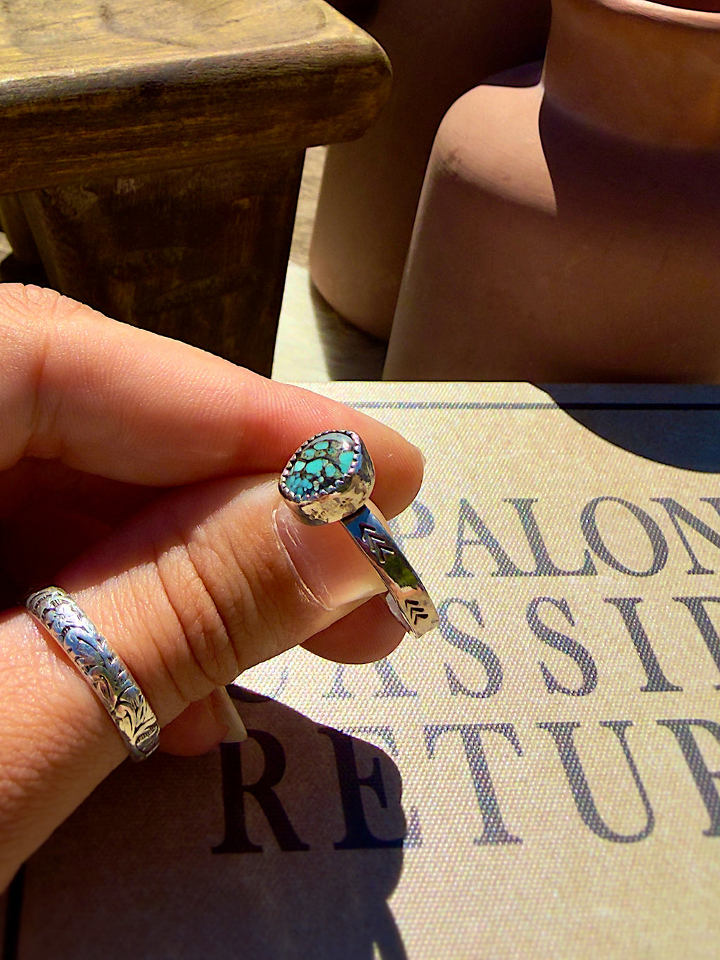 Blue Moon Turquoise Ring Size - 9.5