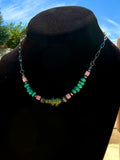 Croc w/ Lone Mountain & Pink Conch Necklace