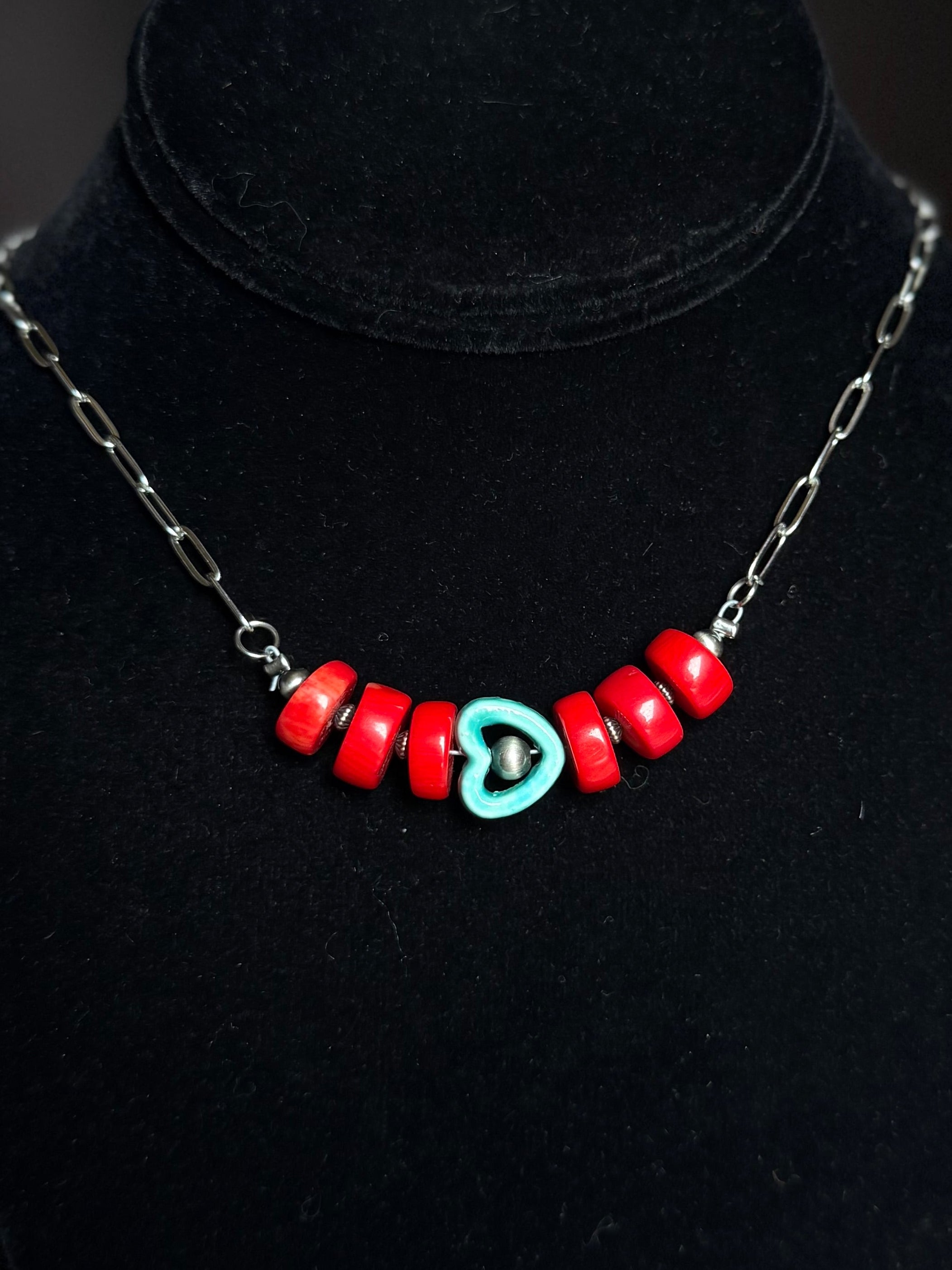 Heart w/ Red Coral