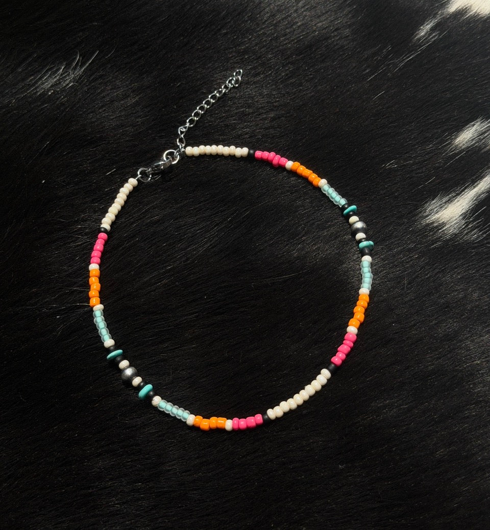 ‘Malibu Cowgirl’ Anklet (White)