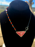 Pink Prada Toggle Style Choker