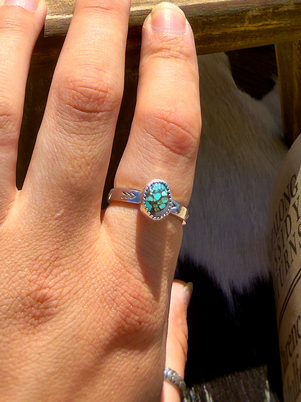 Blue Moon Turquoise Ring Size - 9.5