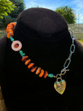 Gucci Heart Toggle Style Choker